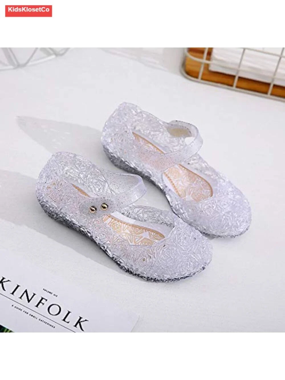 Princess Girls Jelly Sandals Mary Janes Dance Party Dress Up Cosplay Shoes